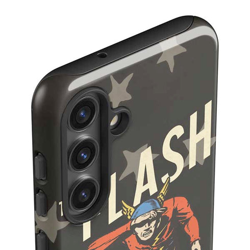 DC Comics The Flash Retro Action Pose Galaxy S25 Impact Case